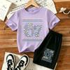 Fashion Number 67 Printed 15 Colors Outdoor Street Men's T-shirt and Shorts 2 Piece Set Summer Home Casual Outfit Men's and Women's Sports Set