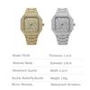 High Quality Luxury Square Ice Diamond Quartz Watch Men Fashion Inlay Sell Female Clock Timepiece Gold Hip Hop Clock Reloj