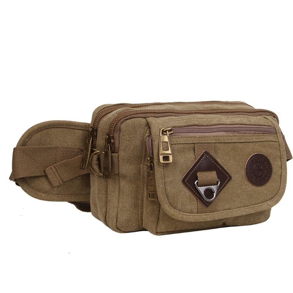 Multifunctional Outdoor Waist Bag Canvas Travel Chest Bag Phone Pocket Climbing Fanny Bag Camping
