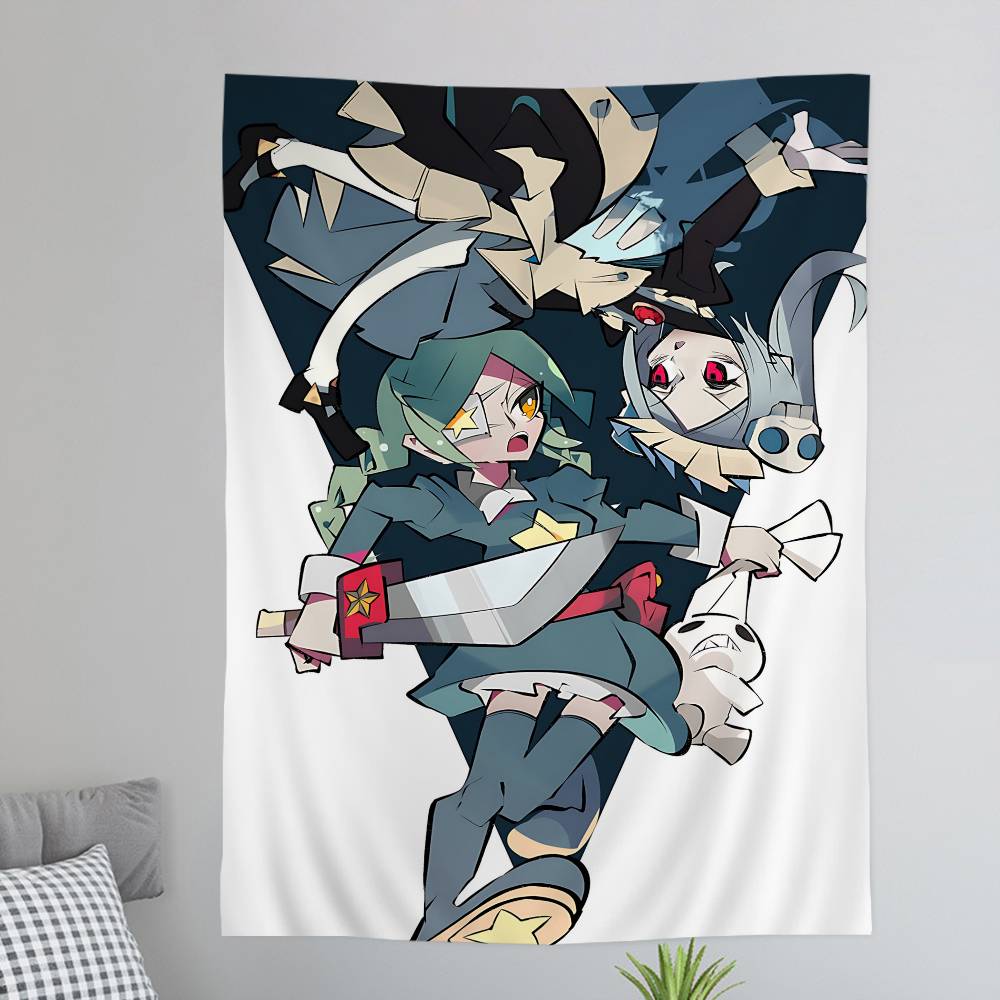 Игровой MMarie SkullGirls DIY Настенный Гобелен для Гостиной Дома Комнаты в Общежитии Декор Настенное Искусство Декор