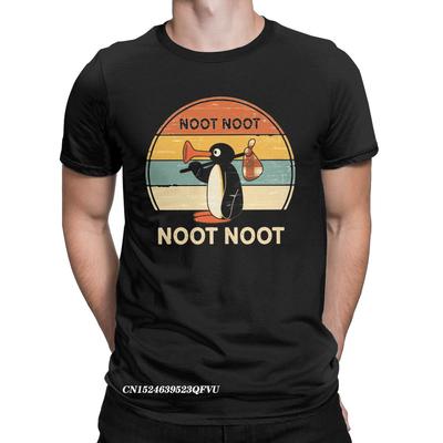 Мужская женская футболка Noot Noot Pingu Penguin Meme Gift Funny Premium Cotton Tee Shirt Harajuku Tshirt Crewneck Clothing Printing