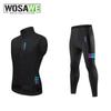 WOSAWE Fall and Winter Men's Padded and Thickened Windproof Thermal Undershirt Warm Shockproof Reflective Stretch Pocket Road Bike Cycling Suit