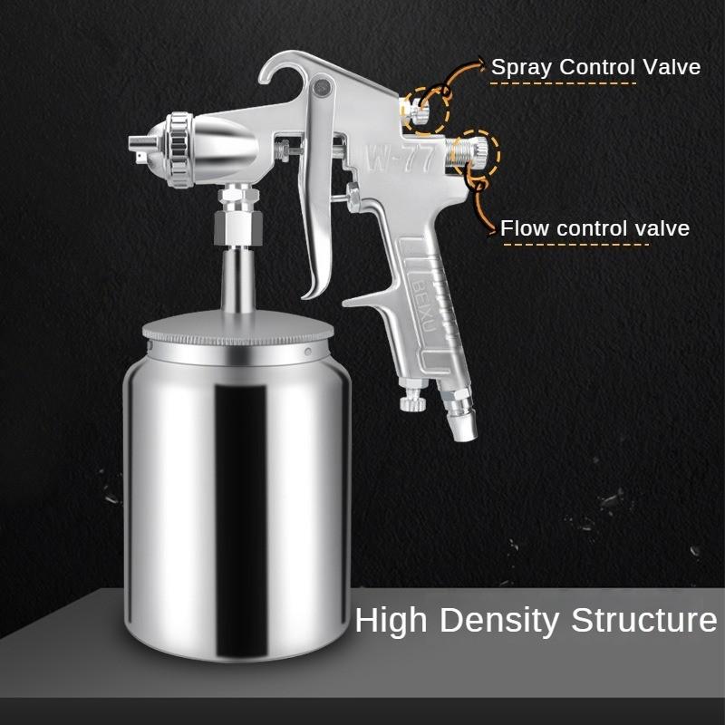 Пневматический краскопульт для латексной краски, автомобильный, мебельный, ремонтный пистолет для верхнего покрытия, распылитель из нержавеющей стали с высокой степенью распыления
