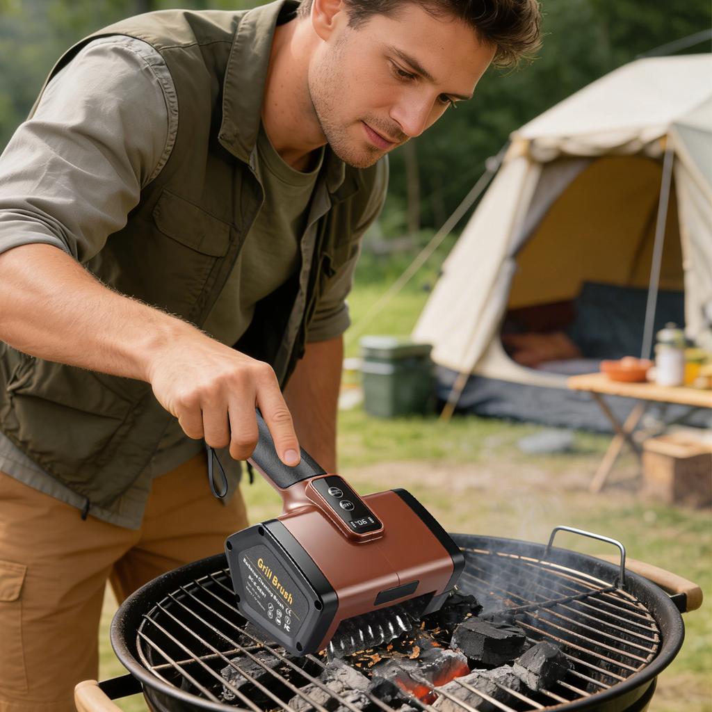 Automatic Grill Cleaner 3000mAh Rechargeable Rechargeable Electric Grill Cleaner For Barbecue Grates Oven Kitchen Camping