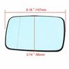Driver/Passenger Side Mirror Glass For BMW E46 E39 Blue Tinted W/Holder Heated