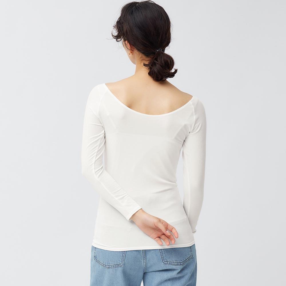 Gu Style Heat с широким воротом T 8 4 рукава 