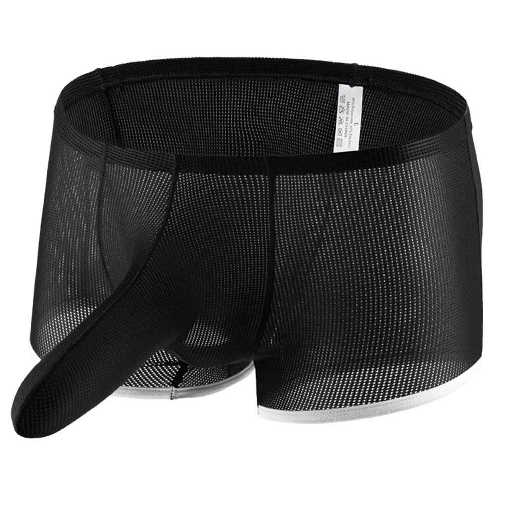 Мужские однотонные полосатые боксеры, мужское нижнее белье, дышащие мягкие трусы