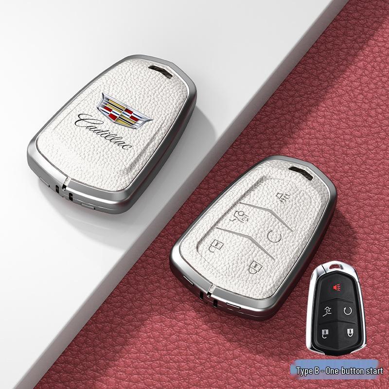 Кожаный чехол для ключа для Cadillac XT5/CT6/XT4/XTS и ATSL – Унисекс-дизайн с пряжкой