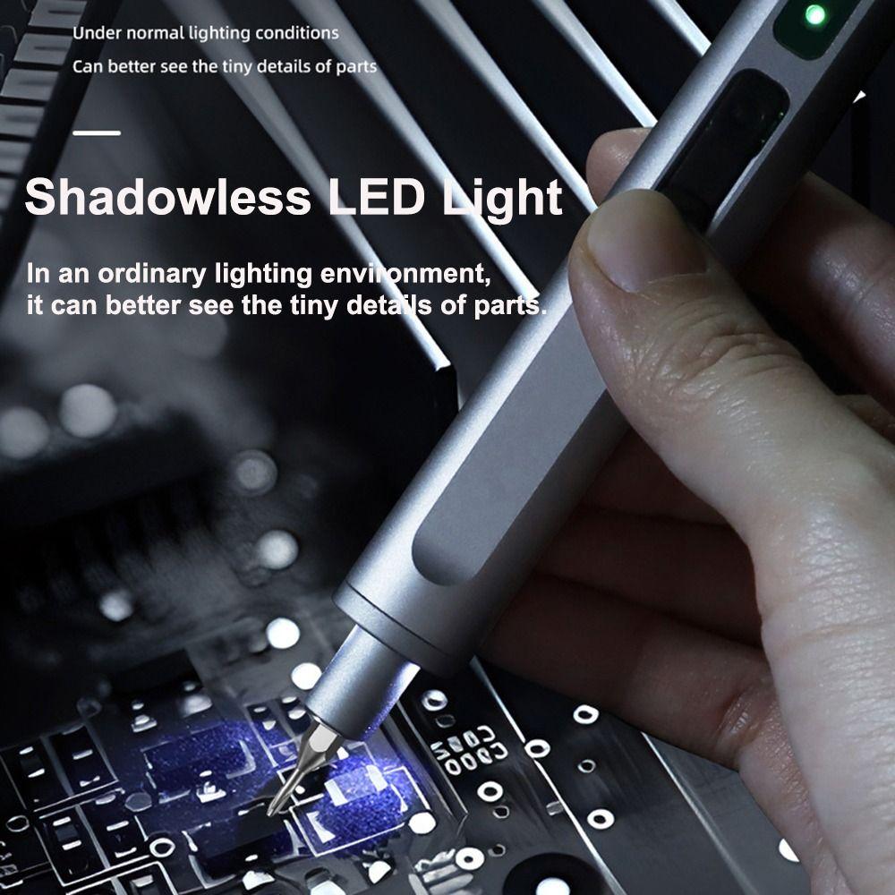 with 48 Magnetic Bits Electric Screwdriver Set Quiet Sound Electric Tool Kit