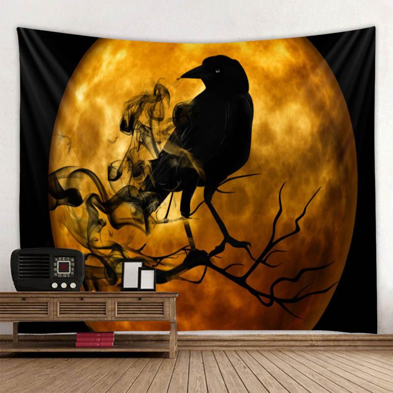 Happy Halloween Tapestry Wall Hanging Home Decor Horror Pumpkin Blanket Witch Aesthetics Living Room Tapestry Decoration