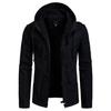 European and American Men's Slim-Fit Hooded Solid Color Jacket for Autumn/Winter