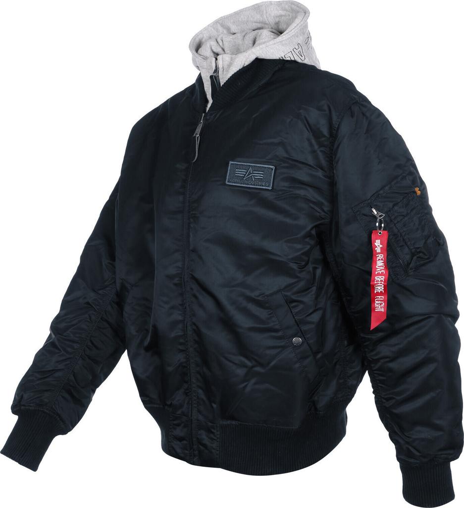 Зимняя куртка Alpha Industries MA-1 D-Tec Hood Bomber Jacket (183110) синий (183110-07)
