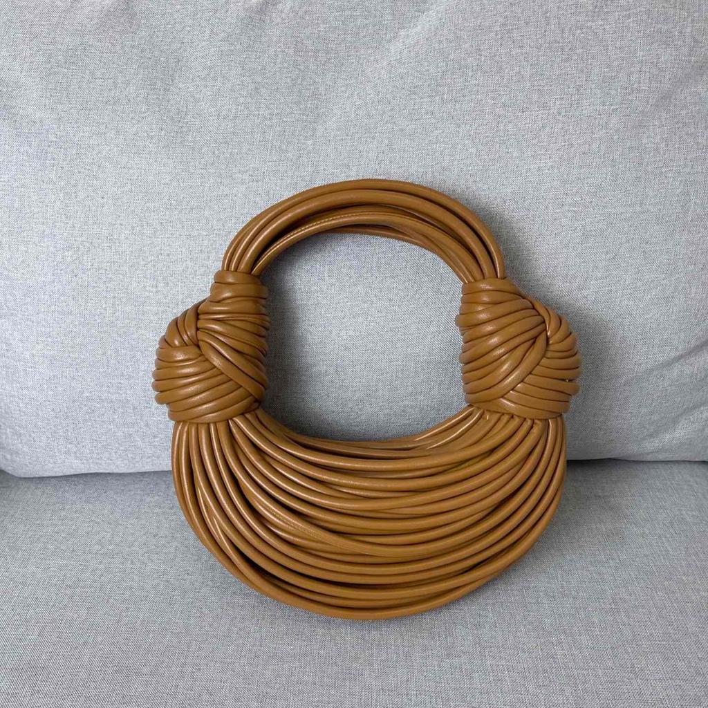 Cross Border Noodle Bag Новая натуральная кожаная сумка с узлом на ощупь, плетеная сумка на одно плечо для женщин