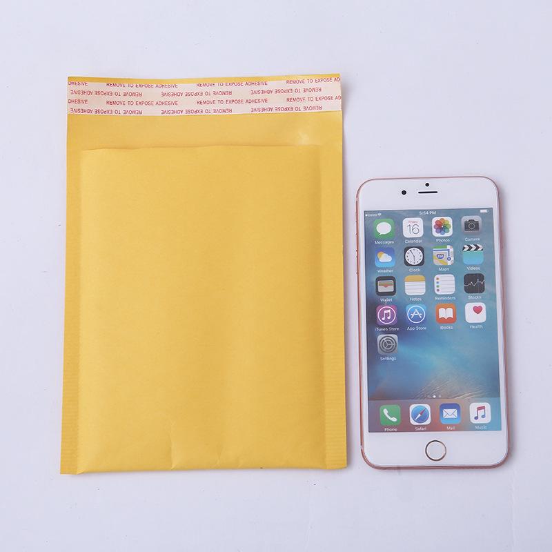 Yellow Kraft Shockproof Waterproof Bubble Envelope for Clothing Packaging