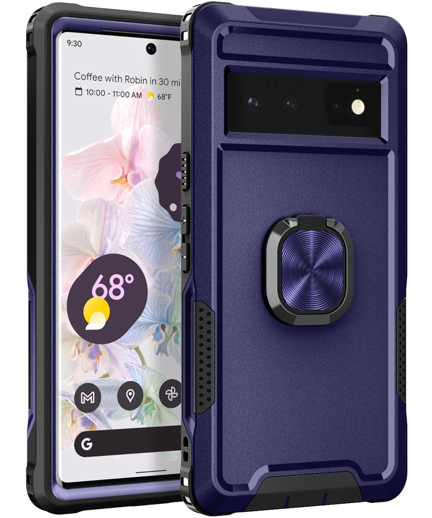 Pixel 6 Cases Heavy Duty Drop Protection Kickstand Rugged Shockproof/Dust Proof 3-Layer Phone Case For Google Pixel 6 Pro