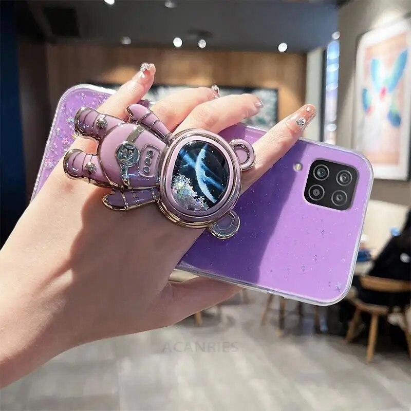 Чехол-держатель с астронавтом A 12 22 51 71 для Samsung Galaxy A12 A22 5g A51 A71 4g A31 M53, силиконовый чехол с подставкой M 33 53 23