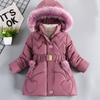 Girls Cotton-padded Coats Children Clothing Velvet Thickening Fashion Down Jackets for Toddler Winter Clothes