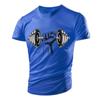 New Summer Gym Dumbbell Casual Tough Guy Muscle Men's T-Shirt 3D Printing Breathable Lightweight Sports Quick Dry Short Sleeves