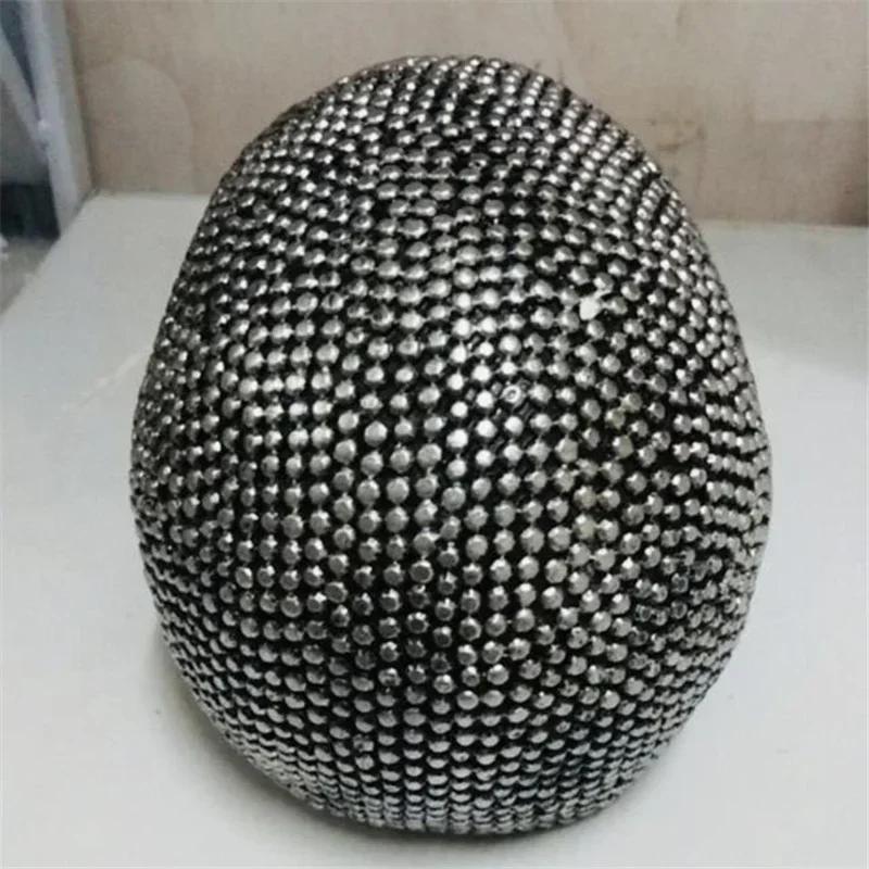 Big Silver Skull Statue Resin Crafts Decorative Ornaments Halloween Decoration Sculpture Home Decor Figurines Office Desk Decor