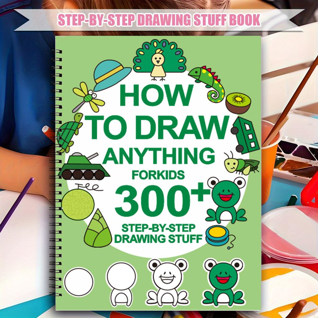 Simple Line Drawing Children's Drawing Book, Step-by-step Art Education, Drawing Learning Supplies, Very Suitable for Creative Writing and Coloring.