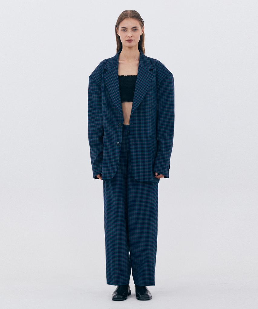 VEDERMI Check Two Tuck Trousers