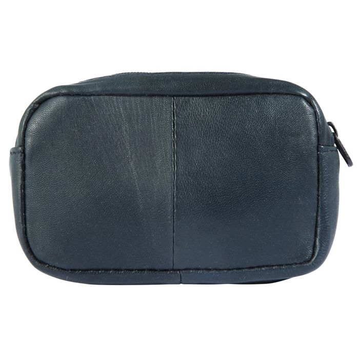Porte-clés - LEONARDO VERRELLI - Slick - Cuir véritable mouton - Format horizontal 12×8×2,5 cm - Fermeture zippée