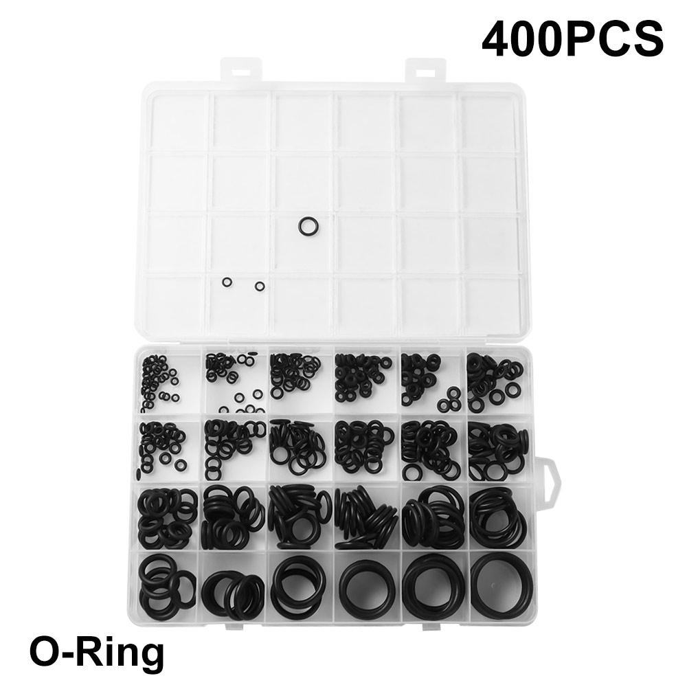400Pcs Durable Car O-Ring Rubber Ring Kit Heat-resistant Gasket Washer Tool Kit  Auto Repair