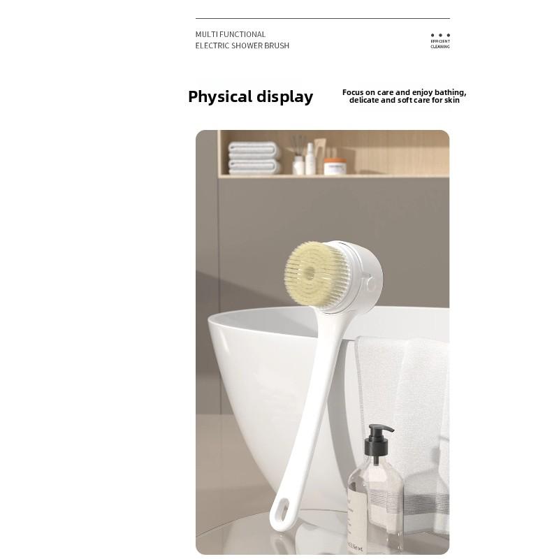 Digital Screen Electric Body Scrubber Long Handle Rotating Bath Massage Brush