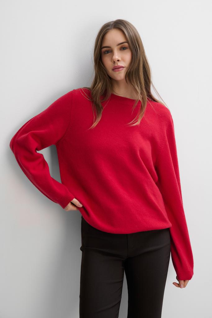 Softscape Cashmere and Merino Wool Sweater Red /