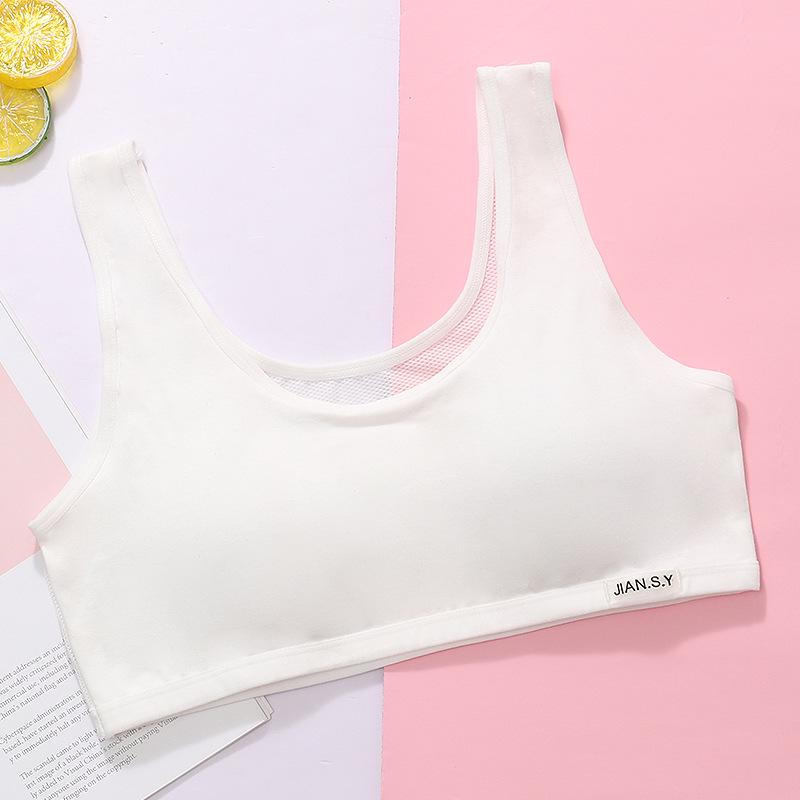Бюстгальтер-бралетт из дышащей хлопковой сетки для девочек младшего школьного возраста — без стального кольца, легкий дизайн
