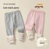 Girls' Fleece-Lined Thick Winter Leggings with Scrunch Socks - 2025 Warm Fashion Style