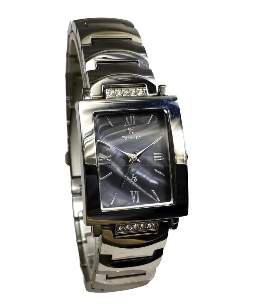 Часы Forever Shell Dial Красивые хрустальные часы с простым инструментом для регулировки ремня FOREVER Мужские FG-1205-5 (черный)