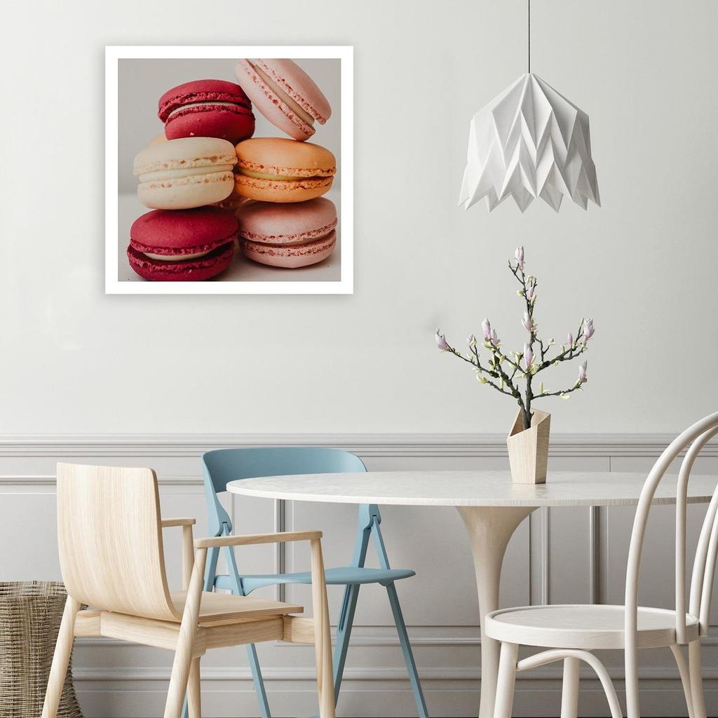 Canvas Print Colourful Macaroons