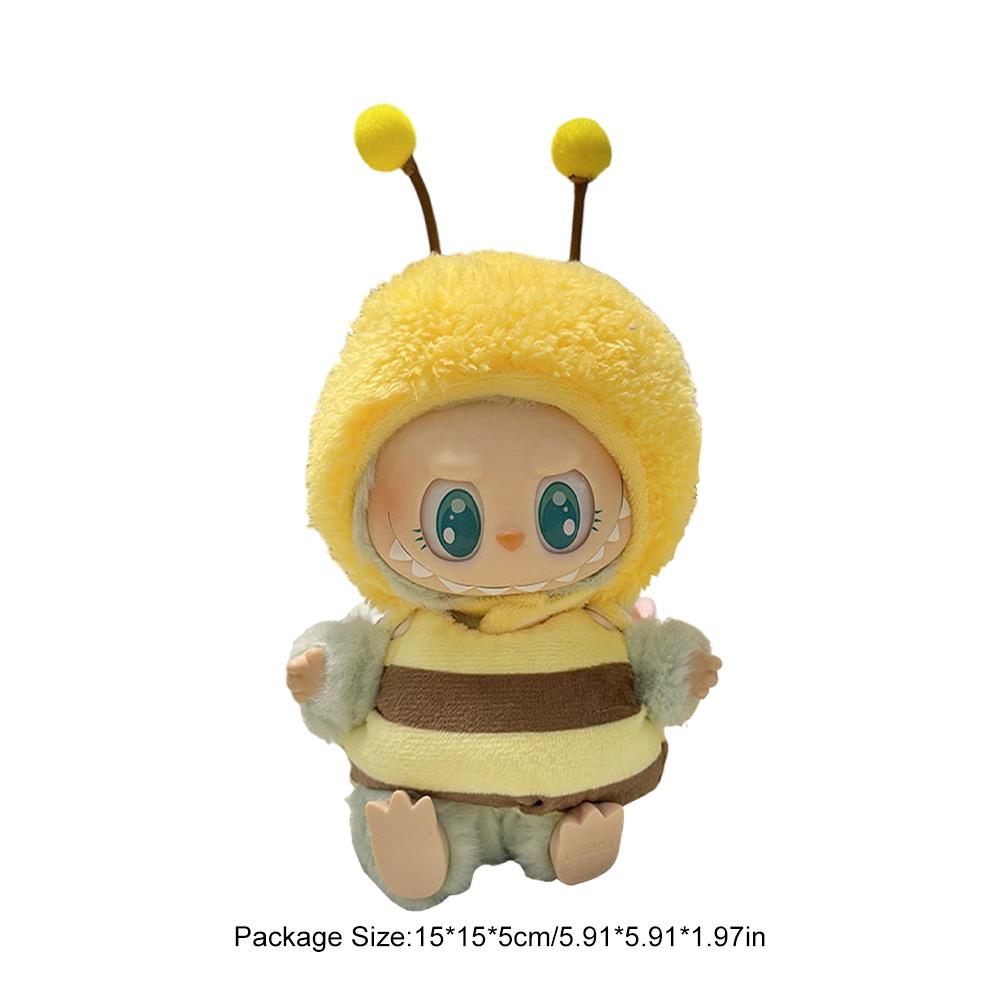 Mini Plush Doll'S Clothes Cute Outfit Accessories For Labubu V1 V2 Korea Kpop Idol Dolls Goose Dinosaur Macaron Clothing Gifts