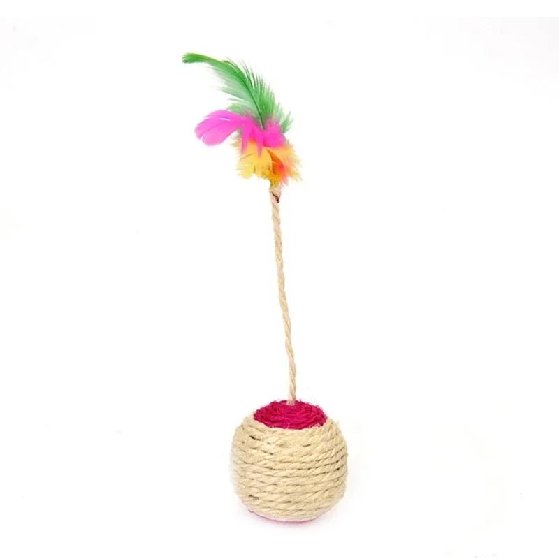 1-3pcs Feather Toys Training Kittens Pet Cat's Accessories Scratching Ball Things for Cats Supplies Products Home Garden