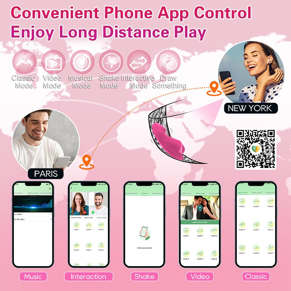 Трусики-вибратор с управлением через приложение для женщин, носимый беспроводной вибрирующий стимулятор влагалища и клитора, женские секс-игрушки, товары для секса для взрослых, секс-шоп
