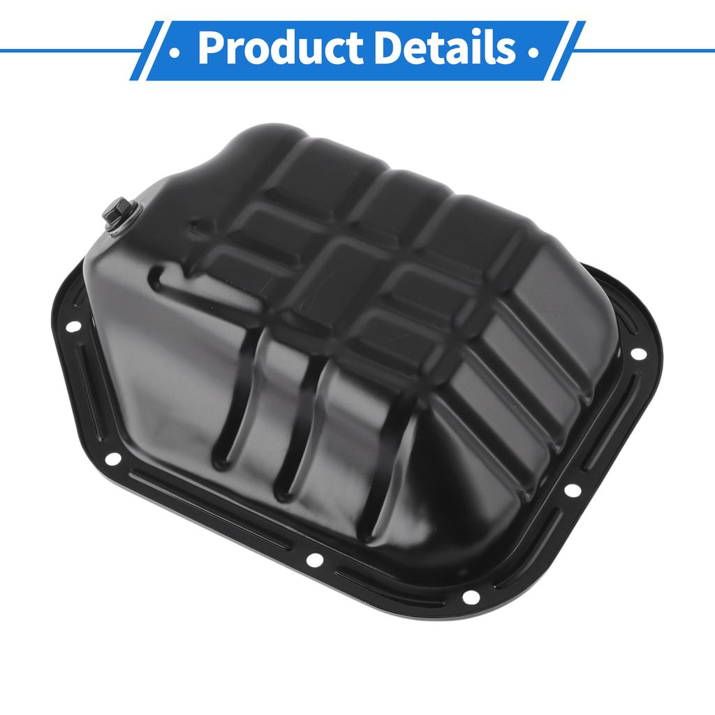 UXCELL No.264534 Engine Oil Pan for Nissan Maxima 08-18 V6 3.5L Aluminum Alloy Black
