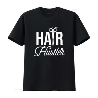 Футболка Hair Hustler Стильная Парикмахер Для Парикмахера Салон винтажная Стильная Мягкая Топ Для Повседневной Носки Дышащая