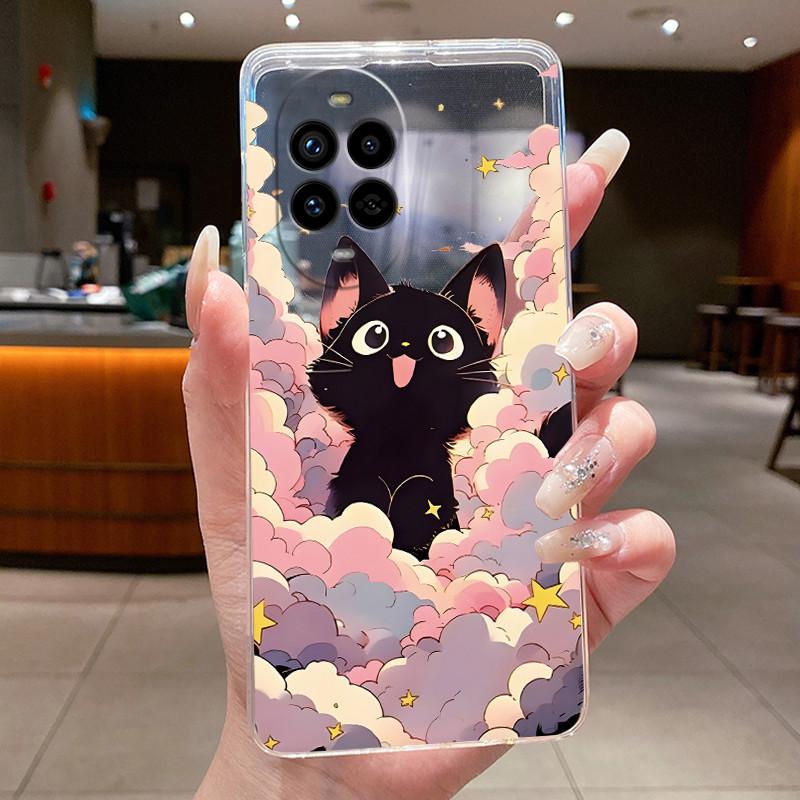 Чехол для Huawei Nova 13 Pro Роскошный Милый Крутой Узор Дракон Цветок Мягкий силикон Чехол для Телефона Задняя крышка Прозрачный ТПУ Корпус