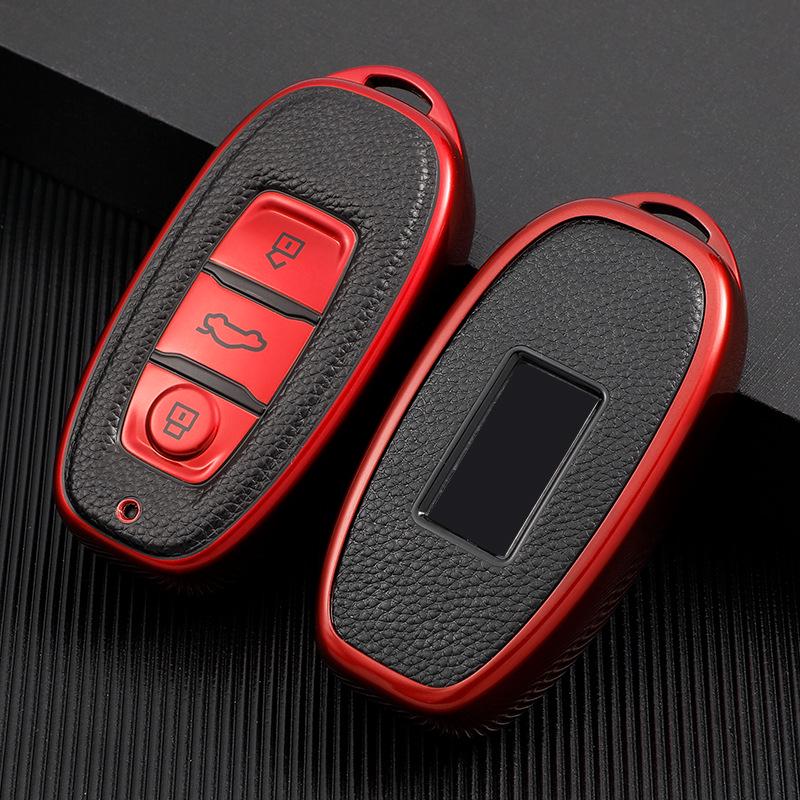 Кейс для ключа FAW Hongqi H7: Премиальная кожаная оболочка и стильная пряжка для мужчин и женщин