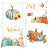 New Thanksgiving Series Pillow Cover English Letter Pumpkin Print Cushion Home Sofa Cushion Cover