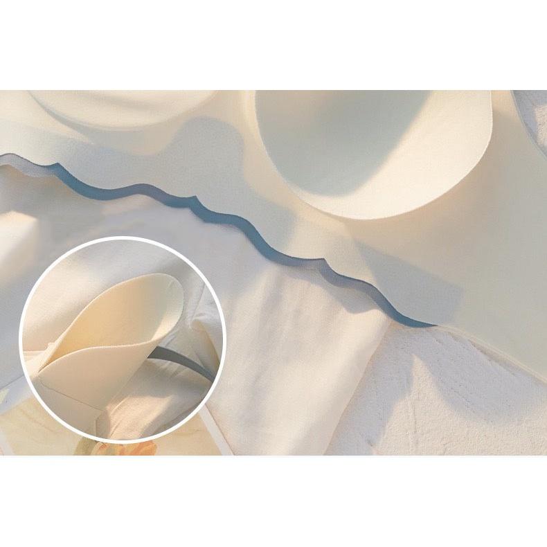 FINETOO Бюстгальтер без следов из ледяного шелка с сердечками, удобные трусики для женщин, цельное удобное нижнее белье для девочек