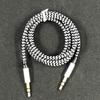 1m Braided 3.5mm AUX Male To Male Stereo Audio Adapter Cable for PC DVD Speaker