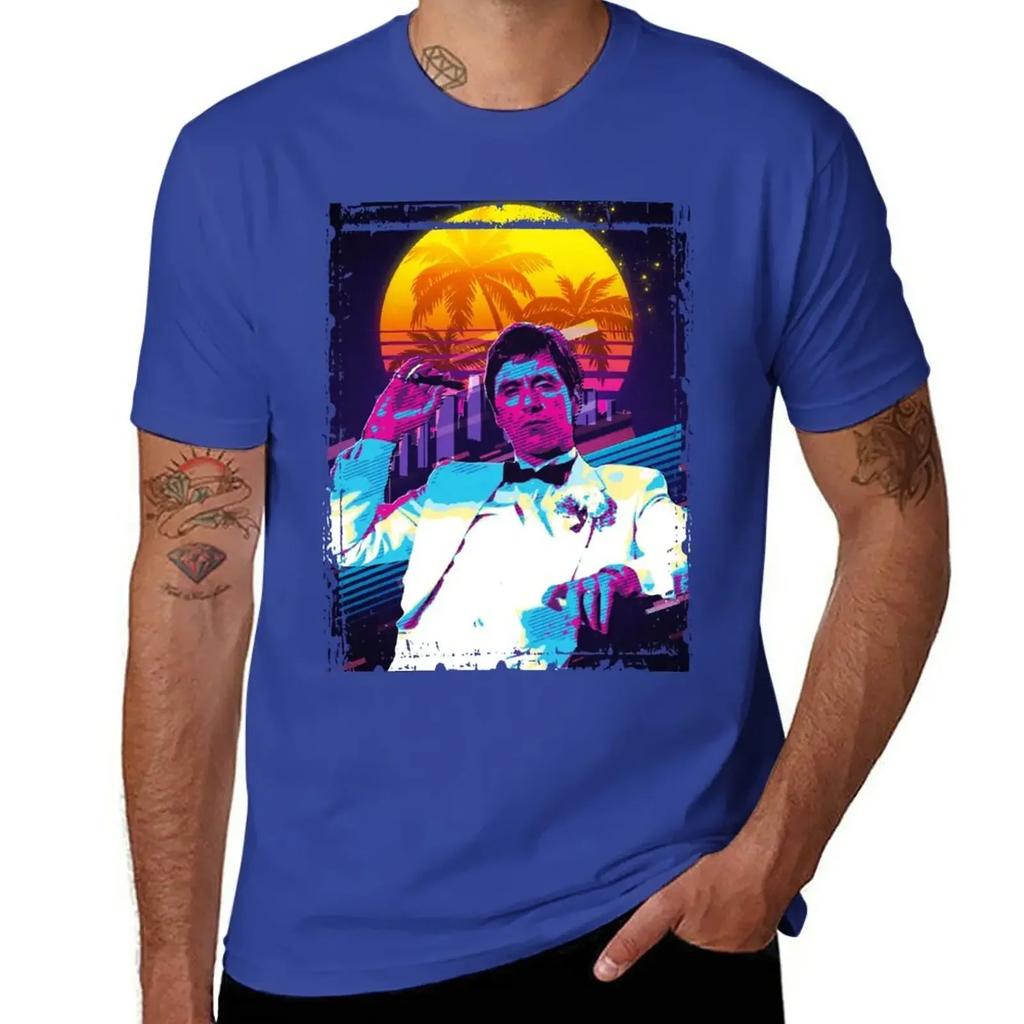 Classic Cinema Art: Scarface Movie Print Featuring Al Pacino T-Shirt customs boys whites workout shirts for men