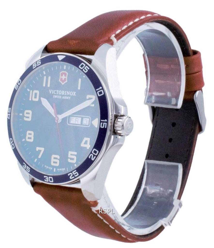 Victorinox Fieldforce Кварцевые мужские часы из нержавеющей стали с синим циферблатом VIC241848 100M