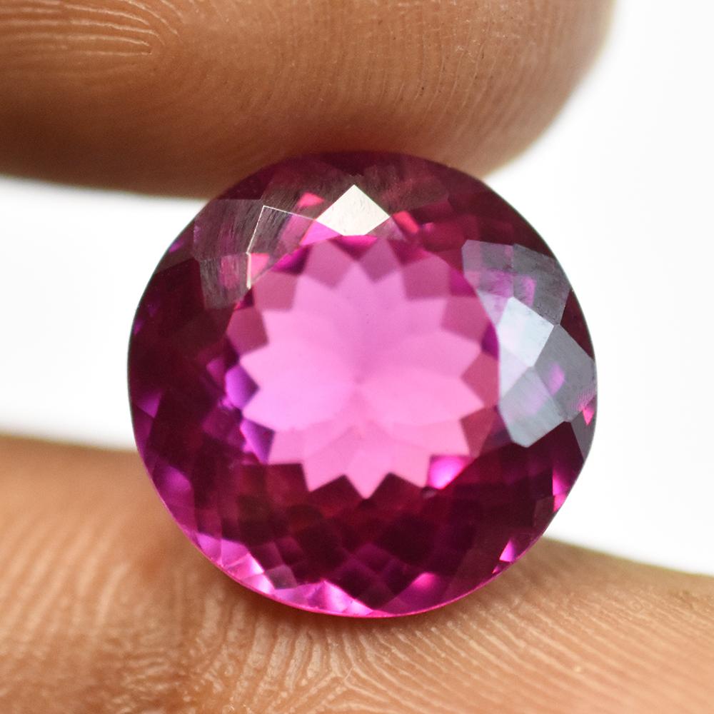 Natural Tourmaline Certified 10.65 Ct Round Cut Pink Loose Gemstone From Brazil