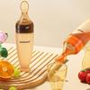 Силиконовая детская ложка для выдавливания, ложка с мягким наконечником для выдавливания, бутылочка для пищевых добавок, устойчивая к высоким температурам, удобная