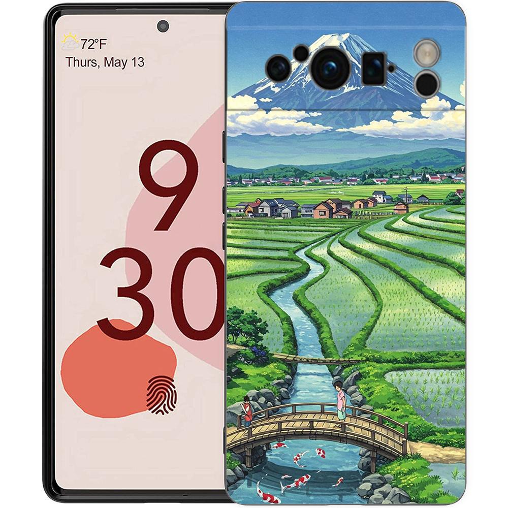 Серия 'Пейзажи Японии' Эстетизм Пейзаж Чехол для телефона для Google Pixel 9 8 7 6 Pro XL 8A 6A 7A 5G Мягкий ударопрочный ТПУ Чехол