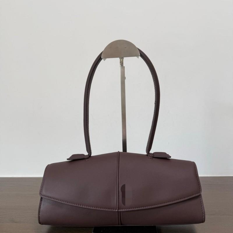 Womens Genuine Leather Shoulder Underarm Bag Simple Fashion Pillow Top Layer Cowhide Handbag