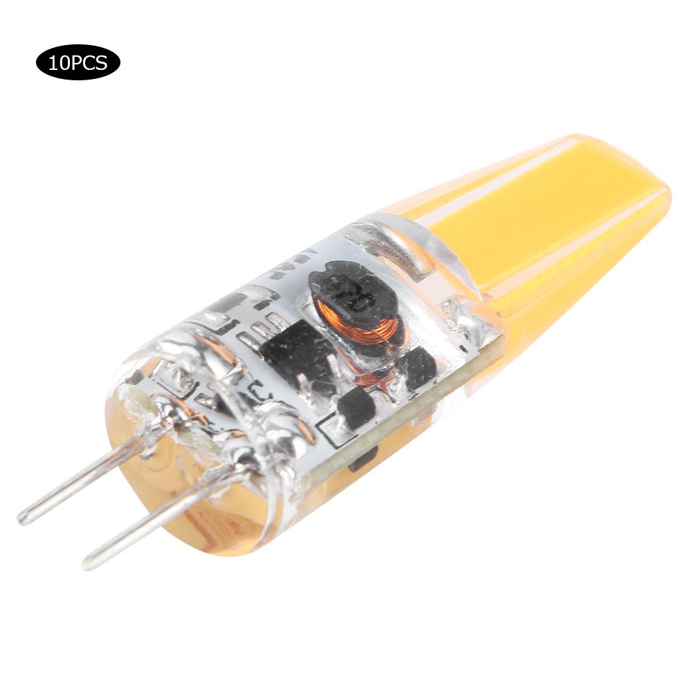10 шт. бытовая мини G4 силиконовая светодиодная лампочка 1,5 Вт AC12V для освещения автомобиля, шкафа, отеля